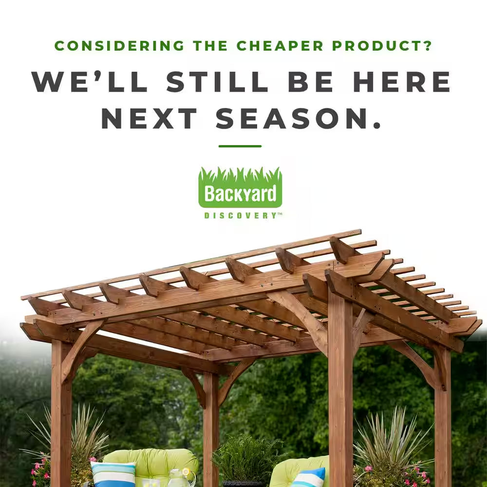 10 x 10 Ft. Traditional Cedar Wood Patio Pergola — product view 11