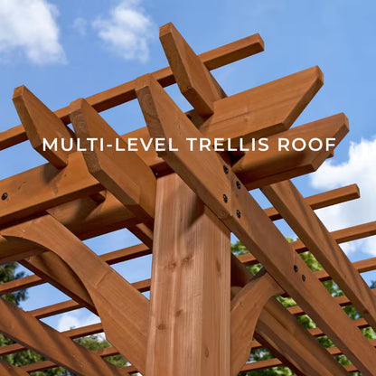10 x 10 Ft. Traditional Cedar Wood Patio Pergola — product view 5