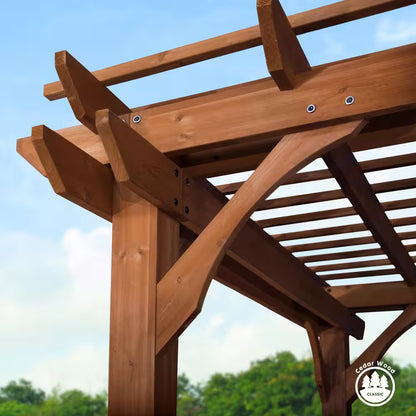 10 x 10 Ft. Traditional Cedar Wood Patio Pergola — product view 7