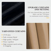 12 x 22 Ft. Hardtop Gazebo with Netting and Curtains — product view 3