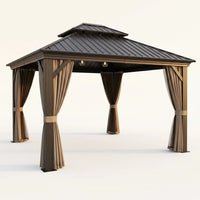 14 x 20 Ft. Aluminum Hardtop Gazebo with Netting & Curtains — product view 2