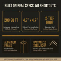 14 x 20 Ft. Aluminum Hardtop Gazebo with Netting & Curtains — product view 7