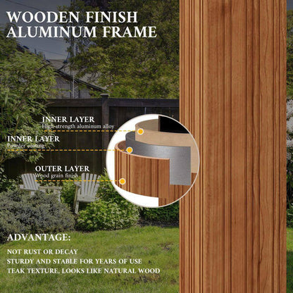 14 x 22 Ft. Hardtop Gazebo with Wood-Look Aluminum Frame — product view 12