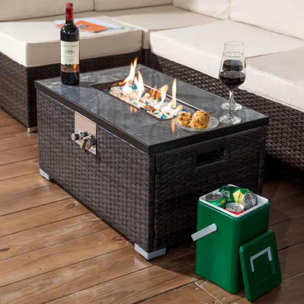 32-Inch Propane Fire Pit Table, 40,000 BTU, Auto-Ignition