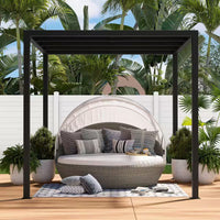 8 x 8 Ft. Matte Black Aluminum Pergola — product view 3