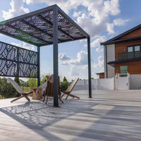 8 x 8 Ft. Matte Black Aluminum Pergola — product view 4