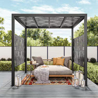 8 x 8 Ft. Matte Black Aluminum Pergola — product view 5