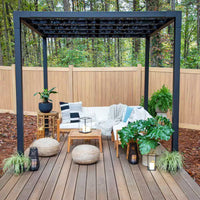 8 x 8 Ft. Matte Black Aluminum Pergola — product view 9