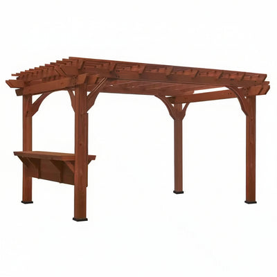 Ashland 10 x 14 Ft. Cedar Pergola with Bar and Electric