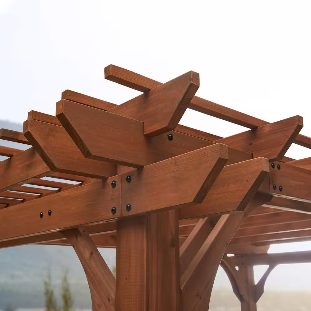 Ashland 10 x 14 Ft. Cedar Pergola with Bar and Electric — product view 5